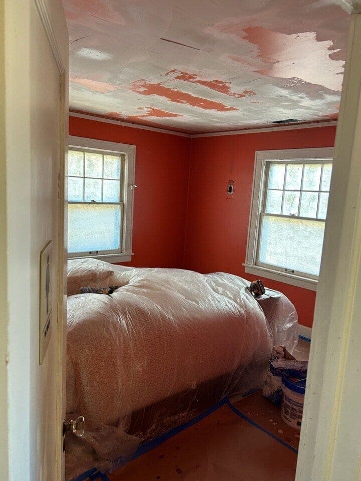 Bedroom painting in progress